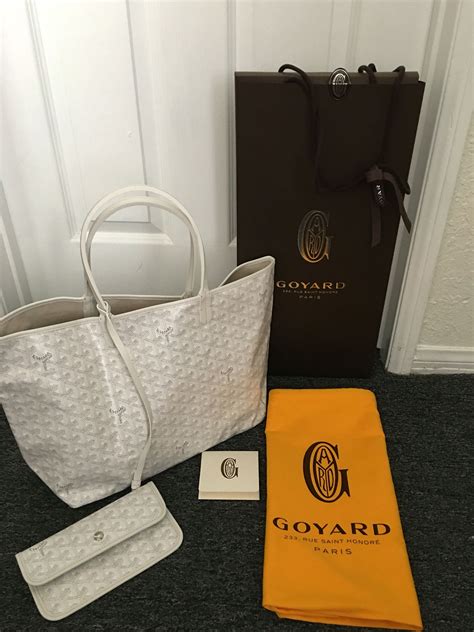 goyard white st louis pm|goyard pm tote price.